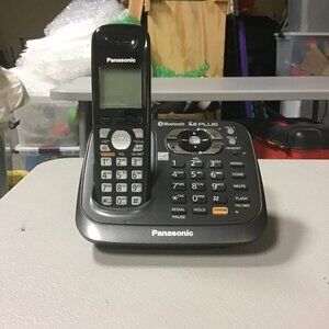 Panasonic Black Cordless Phone with Base
